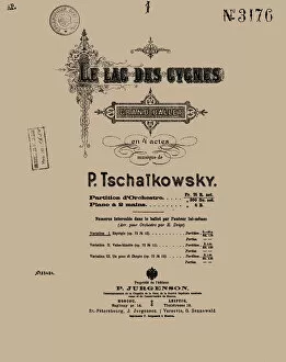 Russian National Library Collection: Cover of the score of the ballet Swan Lake by Pyotr Tchaikovsky, 1900