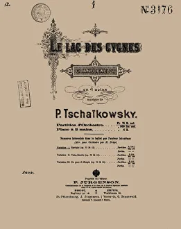 Pyotr Ilyich 1840 1893 Prints: Cover of the score of the ballet Swan Lake by Pyotr Tchaikovsky, 1900