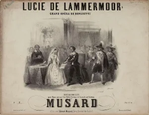 Donizetti Prints: Cover of the score of the opera Lucia di Lammermoor by Gaetano Donizetti