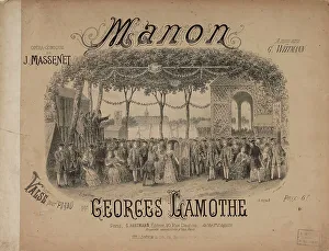 Massenet Prints: Cover of the score of the opera Manon by J