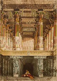 Cover of the vocal score of opera Aida by Giuseppe Verdi, ca 1872