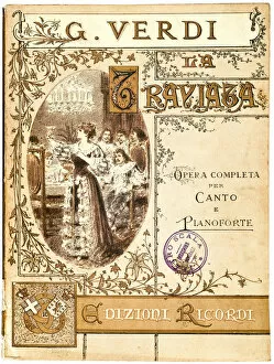 Opera Collection: Cover of the vocal score of opera La Traviata by Giuseppe Verdi, 1853