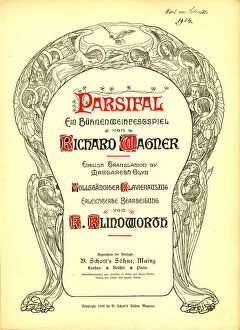 Valkyrie Collection: Cover of the vocal score of opera Parsifal by Richard Wagner, 1902