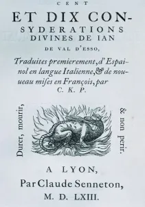 Juan Gallery: Cover of the work Ciento diez consideraciones divinas (One hundred and ten divine