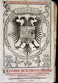 Cover of the work Cronica de la Nueva Espana (Chronicle of New Spain)