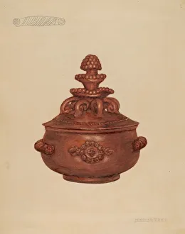 Jessica Price Prints: Covered Bowl, 1935 / 1942. Creator: Jessica Price