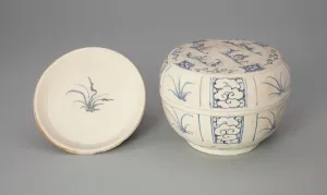 Vietnam Prints: Covered Box with Plant and Cloud Motif, Late 15th / early 16th century. Creator: Unknown