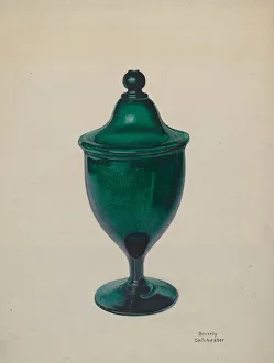 Covered Compote, c. 1939. Creator: Beverly Chichester