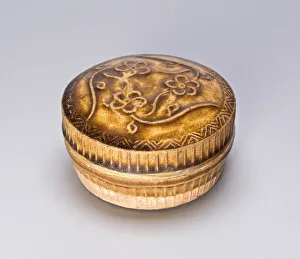 Covered Cosmetic Box with Floret Scrolls, Song (960-1279) or Yuan dynasty, c Covered Cosmetic Box with Floret Scrolls, Song (960-1279) or Yuan dynasty, c