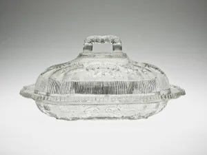 Clear Prints: Covered Dish, 1835 / 40. Creator: Boston and Sandwich Glass Company