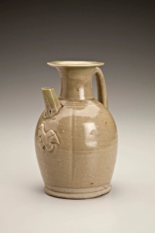 Spouted Prints: Covered ewer with bird appliques, 800s. Creator: Unknown