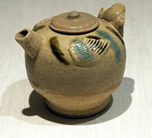Covered ewer with bird appliques, 800s. Creator: Unknown