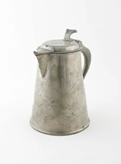 Spouted Prints: Covered Flagon with Spout, Sweden, 1820. Creator: Unknown