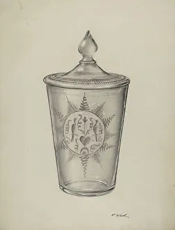 Covered Prints: Covered Flip Glass, c. 1940. Creator: Paul Ward