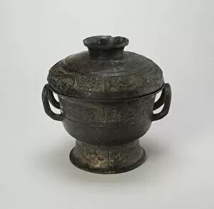 Chou Dynasty Gallery: Covered Food Container, Western Zhou dynasty ( 1046-771 BC ), mid-10th century BC