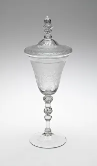 Covered Goblet with Goddess Diana Bathing, England, 1752. Creator: Jacob Sang