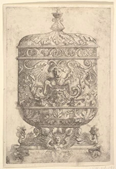 Covered Goblet with Grotesques on a White Background.n.d. Creator: Albrecht Altdorfer