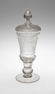 Silesia Prints: Covered Goblet (Pokal) with Musicians, Silesia, 1730 / 40. Creator: Unknown