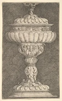 Altdorfer Prints: Covered Goblet with a Winged Ball on Top. n. d. Creator: Albrecht Altdorfer