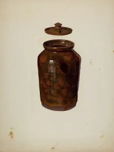 Covered Prints: Covered Jar, c. 1940. Creator: John Collins