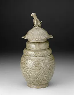 Northern Song Prints: Covered Jar with a Seated Dog, Northern Song dynasty (960-1127)