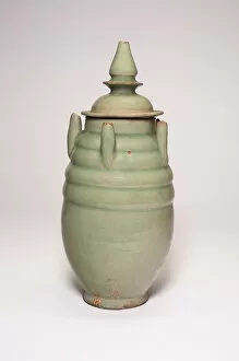 Song Dynasty Gallery: Covered Jar with Spouts, Song dynasty (960-1279) or later. Creator: Unknown