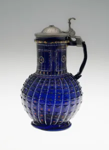 Covered Jug, Bohemia, 1581. Creator: Bohemia Glass