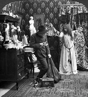 Gunpoint Prints: Keep Him Covered Mary, I ll Call the Police. Artist: American Stereoscopic Company