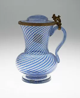 Bohemia Crystal Gallery: Covered Mug, Bohemia, Early 19th century. Creator: Bohemia Glass