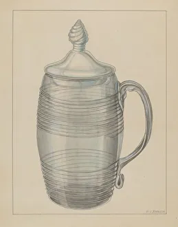 Johnson Philip Prints: Covered Mug, c. 1936. Creator: Philip Johnson