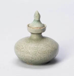 Goryeo Prints: Covered Oil Bottle with Peony Sprays, Korean Peninsula, Goryeo dynasty (918-1392)