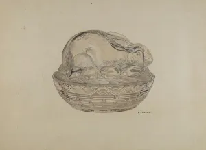 Covered Prints: Covered Rabbit Dish, 1935/1942. Creator: George Yanosko