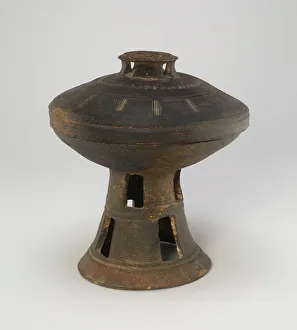 Incised Prints: Covered Stem Bowl with Openwork Decoration