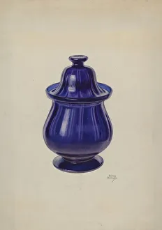 Covered Sugar Bowl, c. 1940. Creator: Beverly Chichester