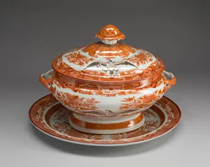 Tureen Prints: Covered Tureen and Platter, 1800 / 15. Creator: Unknown