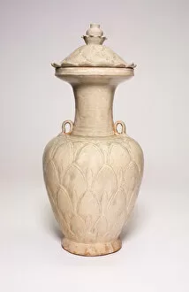 Tenth Century Gallery: Covered Vase with Lotus Petals Decoration, Northern Song dynasty