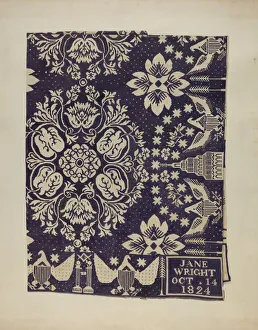 Date Prints: Coverlet, 1935 / 1942. Creator: Suzanne Roy