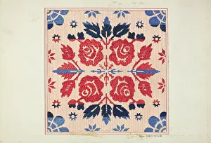 Hoffman William Prints: Coverlet, 1935 / 1942. Creator: William Hoffman