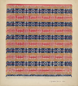 Stitching Prints: Coverlet, 1936. Creator: J. Howard Iams