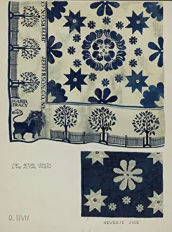 Coverlet Prints: Coverlet, 1936. Creator: Roberta Elvis