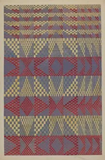 Bedding Gallery: Coverlet, c. 1936. Creator: Dorothy Posten