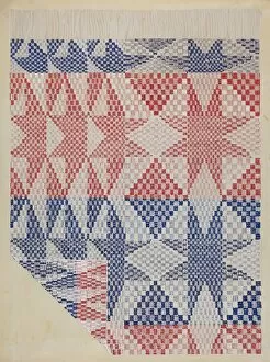 Star Shaped Gallery: Coverlet, c. 1936. Creator: Katherine Hastings