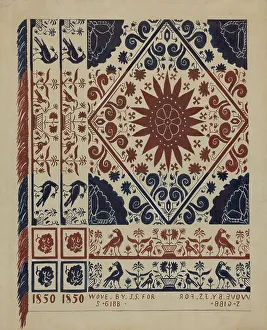 Stewart Robert Prints: Coverlet, c. 1936. Creator: Robert Stewart