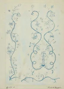 Barnes Ruth M Prints: Coverlet, c. 1936. Creator: Ruth M. Barnes
