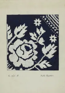 Barnes Ruth M Prints: Coverlet, c. 1936. Creator: Ruth M. Barnes