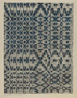 Fossum Prints: Coverlet, c. 1938. Creator: Magnus S. Fossum