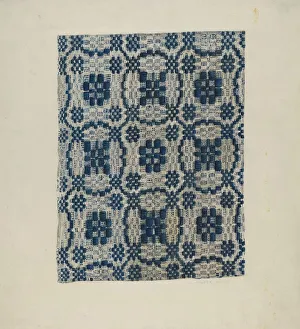 Jacob Betty Prints: Coverlet, c. 1940. Creator: Betty Jacob