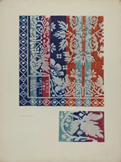 Coverlet Prints: Coverlet, c. 1940. Creator: Florence Milto