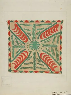 Vincent P Rosel Prints: Coverlet for Crib, c. 1939. Creator: Vincent P. Rosel