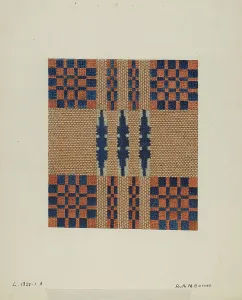 Coverlet Detail, 1935/1942. Creator: Ruth M. Barnes